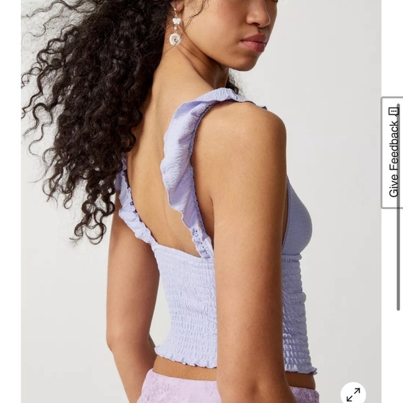 Urban Outfitters Sydney Smocked Tank Top XS - Picture 3 of 6